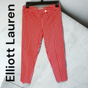 Elliott Lauren-size 10 gorgeous reddish/orange chain pattern pant. Like new!
